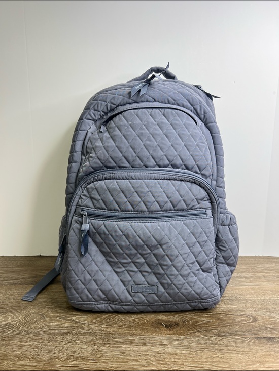Vera Bradley Handbags - Vera Bradley Gray Quilted Campus Backpack | Large Travel  Bag | Floral Lining